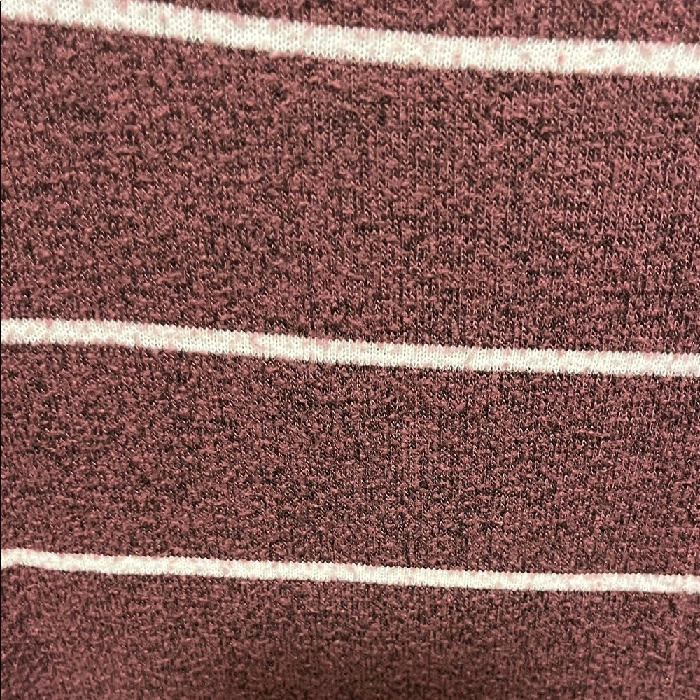 41 Hawthorn Burgundy and White Striped Sweater - Picture 4 of 4